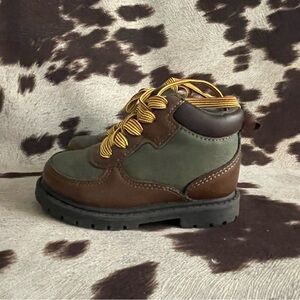 Kids Brown and Green Boots